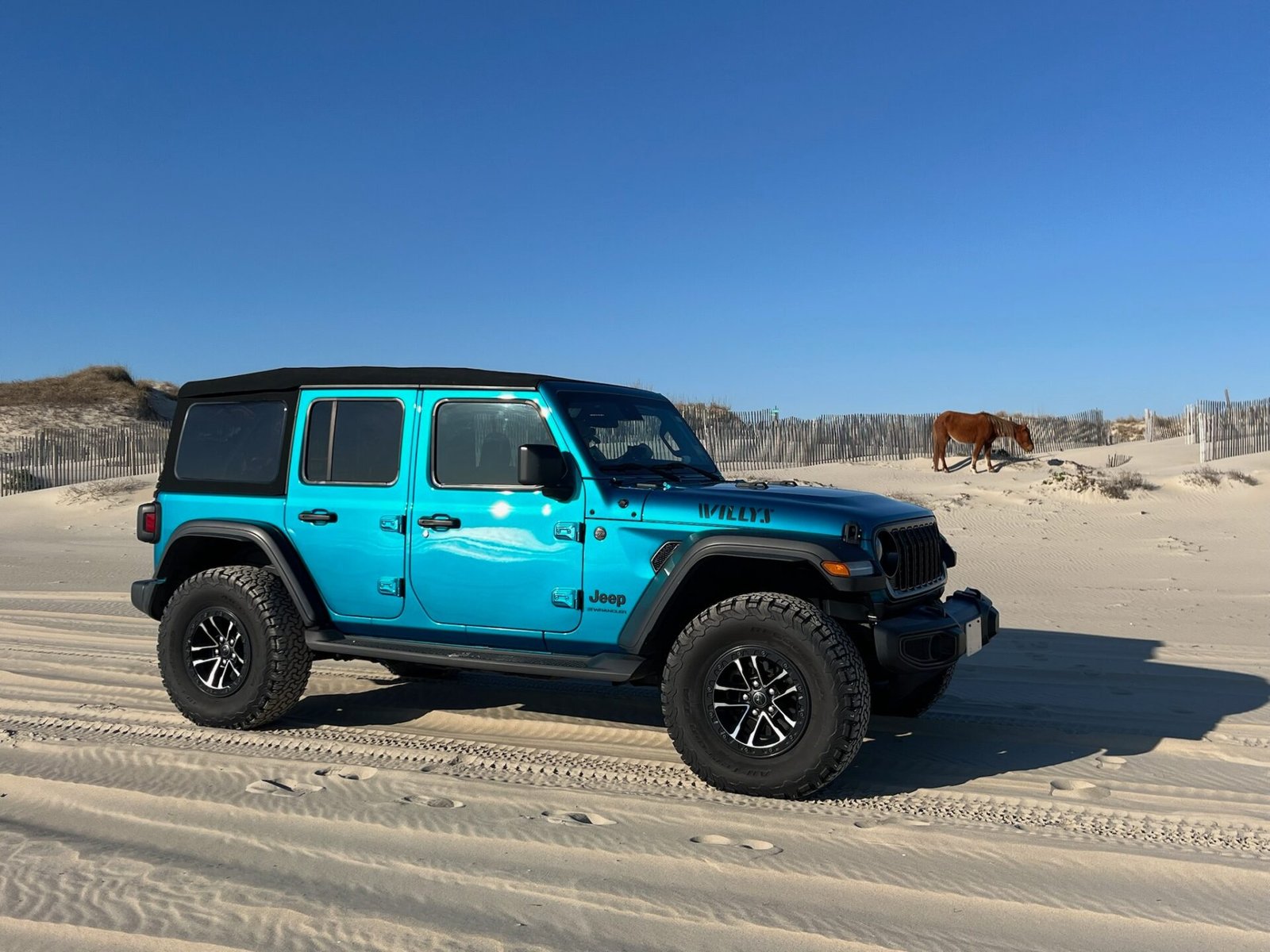 Jeep Wrangler rentals on the Outer Banks beach