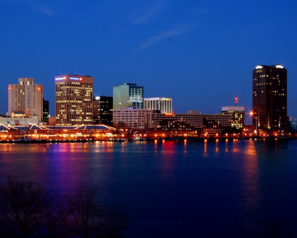 Downtown Norfolk, Virginia skyline
